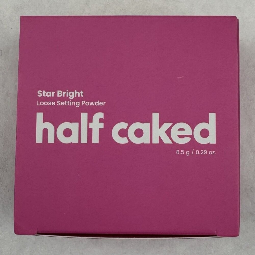 Half Caked Star Bright Loose Setting Powder Translucent 8.5G Makeup Vegan NEW